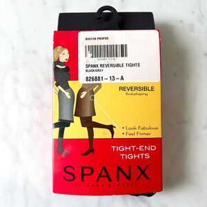 Spanx Tight-End Tights Reversible Bodyshaping Tights Black/Gray Size A NIP